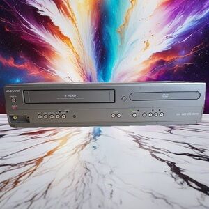 Magnavox CMWD2206 A Grey DVD VCR Combo Video Cassette Recorder Player Working